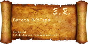 Barcza Rózsa névjegykártya